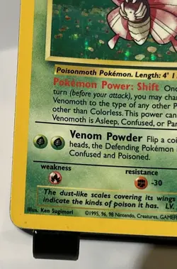 Venomoth 13/64 Jungle Set Holo Pokemon Card LP - Image 4