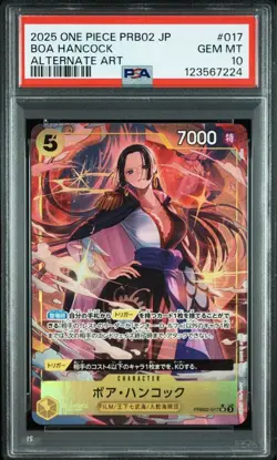 PSA 10 Boa Hancock SR Alternate Art PRB02-017 2025 ONE PIECE Card Japanese - Image 1