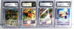 Pokemon CGC 10 Graded Card Lot Japanese 4 Cards 3-GM 10 1-Pristine 10 Charizard - Image 1