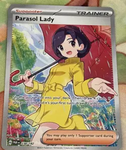Parasol Lady 238/182 Paradox Rift Full Art Ultra Rare Holo Card - Image 1