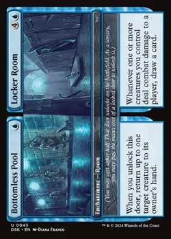 1x Bottomless Pool // Locker Room NM Eng MTG - Duskmourn: House of Horror - Image 1
