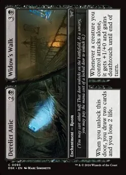 1x Derelict Attic // Widow's Walk NM Eng MTG - Duskmourn: House of Horror - Image 1