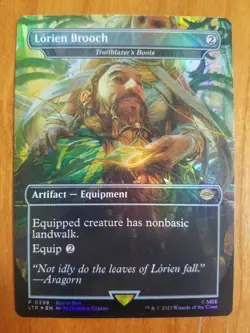 Lorien Brooch LTR 398 Foil Rare Borderless LOTR: Tales of Middle Earth NM MTG - Image 1