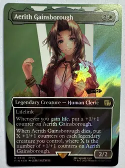 Aerith Gainsborough (Borderless) (Surge Foil) Final Fantasy Foil - Image 1