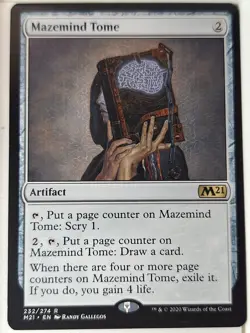 Mazemind Tome - Magic 2021 Core Set M21 - Magic the Gathering MTG Nice! - Image 1