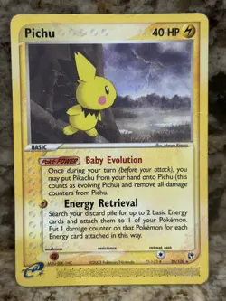 Pokemon TCG Pichu 20/100 Sandstorm Regular Rare 2003 - MP - Image 1