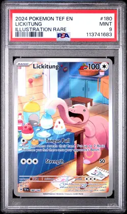 2024 POKEMON TEF EN-TEMPORAL FORCES ILLUSTRATION RARE #180 LICKITUNG PSA 9 - Image 1