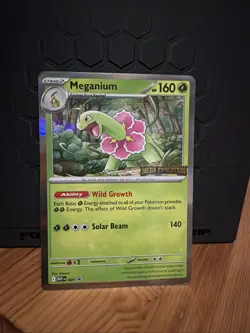 Meganium 001 - Mega Evolution Prerelease Stamped Promo Holo Pokemon Mint - Image 1