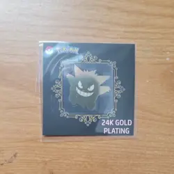 Gengar 24k Gold Plated Sticker - Striking Popping Candy Pokemon NM 🔥GRADE IT!🔥 - Image 1