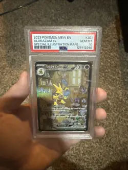 2023 POKEMON MEW EN-151 201 ALAKAZAM EX SPECIAL ILLUSTRATION RARE PSA 10 - Image 1