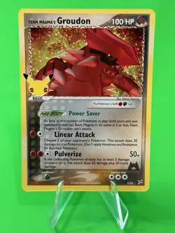 ⭐⭐⭐Pokemon Team Magma's Groudon Celebrations Ultra Rare 9/95 NM!!!⭐⭐⭐ - Image 1