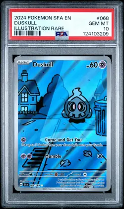 2024 Pokemon Sfa EN-Shrouded Fable Duskull #068 Illustration Rare PSA 10 - Image 1
