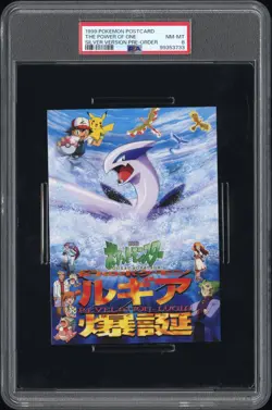 1999 POKEMON SILVER VERSION PRE-ORDER POSTCARD THE POWER OF ONE PSA 8 - Image 1