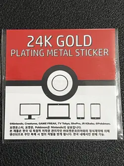 Gastly 24k Gold Plated Sticker Korean Popping Candy Pokemon - Image 2