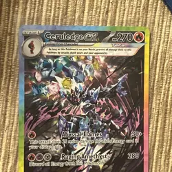 Pokemon Prismatic Evolutions Ceruledge ex 147/131 and Bloodmoon Ursaluna SIR - Image 3