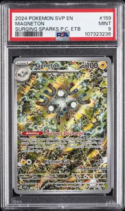 2024 POKEMON SVP EN-SV BLACK STAR PROMO #159 MAGNETON PSA 9 - Image 1