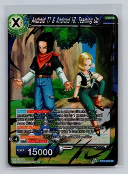Dragon Ball Super Card Game Ultimate Squad #BT17-033 SR Android 17 & 18 - Image 1