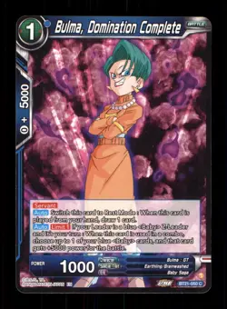 Bulma Domanation Complete BT21-050C Bandai Dragon Ball Super Card Game TCG CCG - Image 1