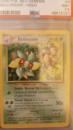 bellossom 3/111 1st edition Holo Graded, With Some Free Pokemon Cards - Image 1