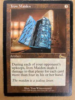 MTG 1x Iron Maiden # 127 Urza's Legacy Magic the Gathering Card x1 HP - Image 1