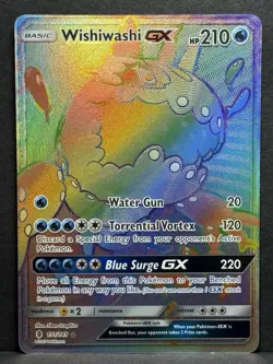 Pokemon TCG Wishiwashi GX Guardians Rising Holo Card 151/145 Secret Rare NM - Image 1