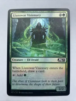 MTG FOIL Llanowar Visionary Core Set 2021 -MAGIC NM - Image 1