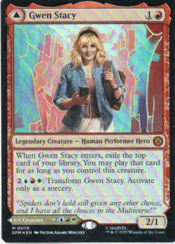 MTG: Marvel's Spider-Man: Foil Gwen Stacy: Lightly Played Condition - Image 1