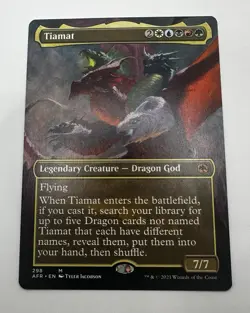 MTG - Adventures in the Forgotten Realms - Tiamat - Borderless NON-FOIL (NM) - Image 1