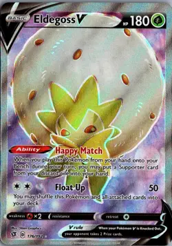 2020 Sword & Shield - Rebel Clash Eldegoss V Basic/Rare Ultra #176 - Image 1