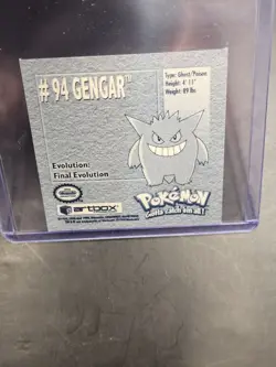 ARTBOX STICKER POKEMON #94 GENGAR ARTBOX 1999 - Image 2