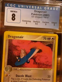 Pokemon Dragonair EX Dragon Non Holo Rare 14/97 Vintage 2003 CGC 8 NM/Mint Subs - Image 2