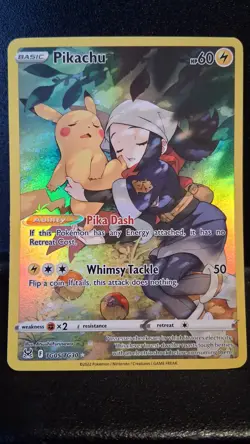 Pokemon TCG Pikachu TG05/TG30 Trainer Gallery Full Art Lost Origin, NM - Image 1