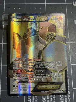 Pokemon Regirock EX 43a/124 XY Collection Alternate Art Full Art Holo LP - Image 1