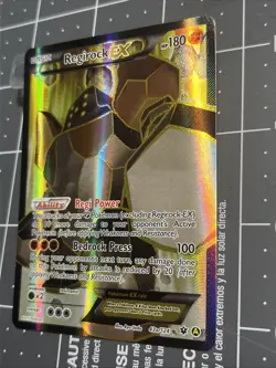 Pokemon Regirock EX 43a/124 XY Collection Alternate Art Full Art Holo LP - Image 3