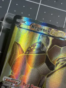Pokemon Regirock EX 43a/124 XY Collection Alternate Art Full Art Holo LP - Image 4