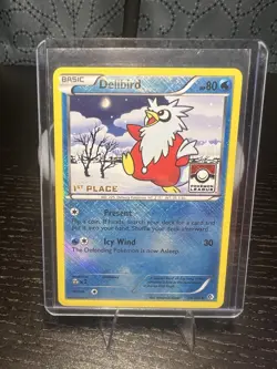 2012 Pokemon Boundaries Crossed Delibird 38/149 Pokemon League 1st Place - Image 1