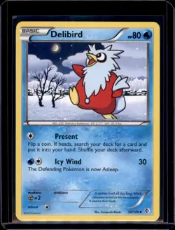 Delibird Boundaries Crossed Pokemon 38/149 Uncommon NM+ - Image 1