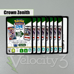 9 Pokemon TCG Online Codes - Crown Zenith (9 Codes) Digital Delivery - Image 1