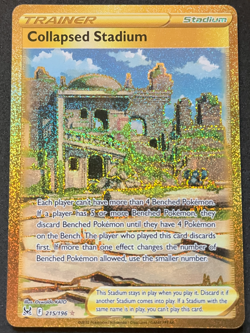 Collapsed Stadium Pokemon Lost Origin 215/196 Gold Secret Rare NM - Image 1