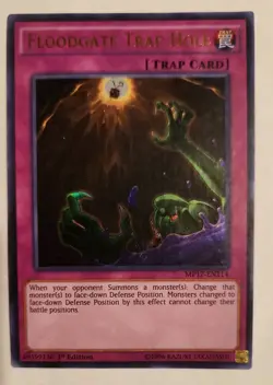 Yugioh Floodgate Trap Hole MP17-EN114 1st Edition Ultra Rare Holo - NM 💎 - Image 1