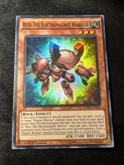 Yu-Gi-Oh! Beta the Electromagnet Warrior [SDMY-EN002] Super Rare 1st Ed VLP - Image 1