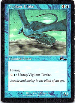 Vigilant Drake Magic The Gathering Urza's Legacy Card Moderate Play X1 - Image 1