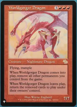 Worldgorger Dragon (The List) Judgment MINT Red Rare CARD (327043) ABUGames - Image 1
