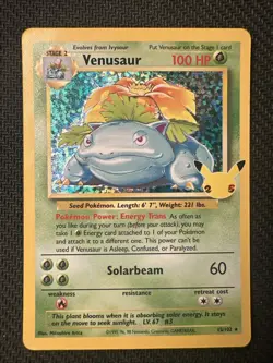 Venusaur 15/102 Celebrations 25th Anniversary NM Holo Foil Rare Pokemon Card - Image 1