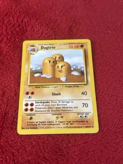 Dugtrio 019/102 Base Set Regular Wotc Pokemon Card Lp - Image 1