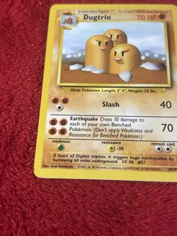 Dugtrio 019/102 Base Set Regular Wotc Pokemon Card Lp - Image 4