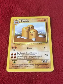 Dugtrio 019/102 Base Set Regular Wotc Pokemon Card Lp - Image 5
