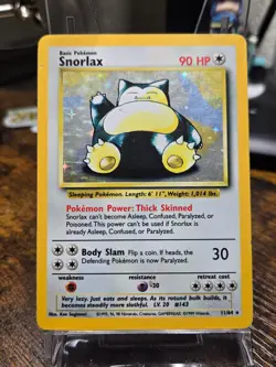 #3 NO SYMBOL ERROR Snorlax 11/64 Jungle 1999 Holo WOTC Pokemon Card TCG MP - Image 1