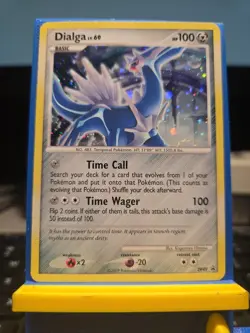 Dialga DP49 Black Star Promo Holo Rare Diamond & Pearl Pokemon Card 2009 LP - Image 3