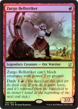 1 x Zurgo Bellstriker - Foil - Prerelease Promo - Dragons of Tarkir - Light Play - Image 1